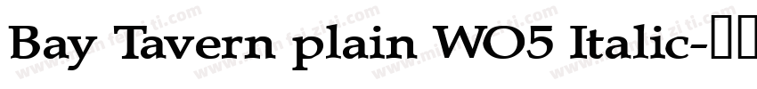 Bay Tavern plain WO5 Italic字体转换